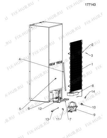 Взрыв-схема холодильника Electrolux EK27811LWE - Схема узла Cooling system 017